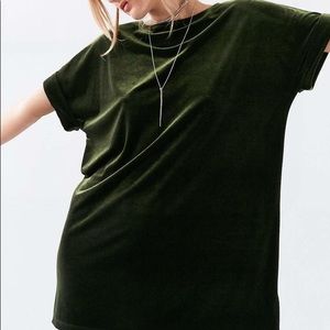 Urban Outfitters Green Velvet Dress